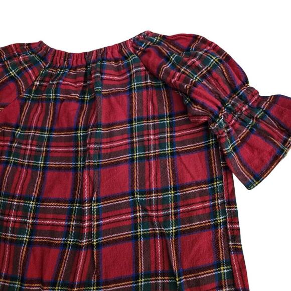 Baby Girl Contrast Doll Plaid Smock Tunic Christmas Holiday Handmade Size 24mos - Picture 2 of 3